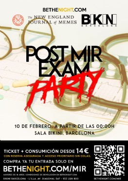 Post MIR Exam Party 10 de febrero de 2018 en Bethenight.com Evento en Bikini Barcelona
